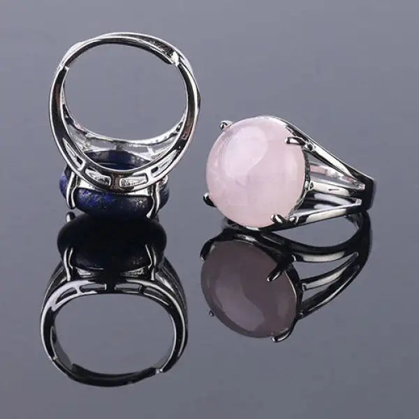 Bague Bouddha Cabochon en Acier - ZenAura
