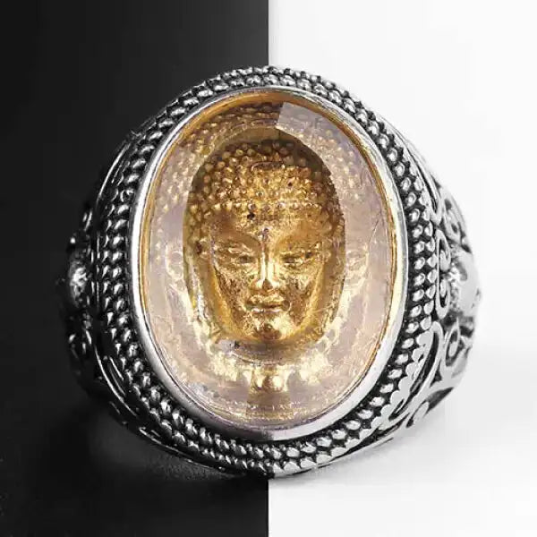 Bague Bouddha pour Homme — Acier Inoxydable | Édition Zen