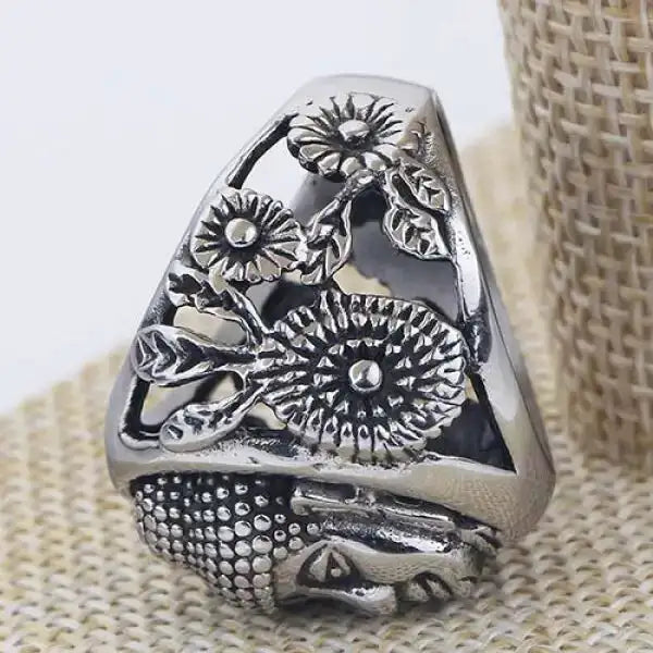 Bague Bouddha en Acier – Signature Femme Bouddhiste