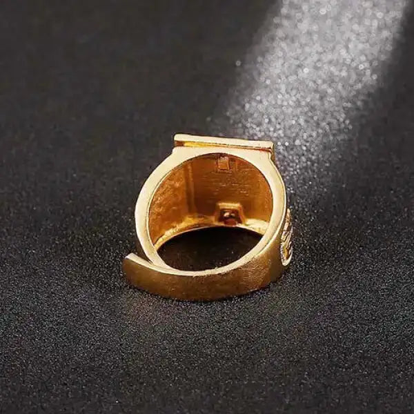 Bague Bouddha Signature – Plaqué Or pour Homme