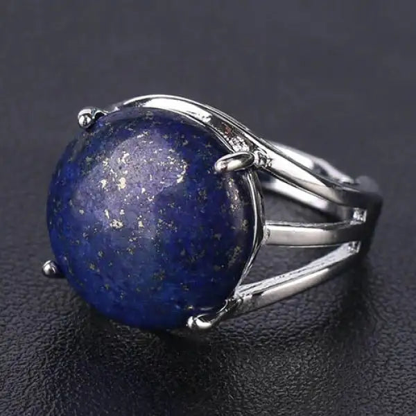 Bague Bouddha Cabochon en Acier - ZenAura