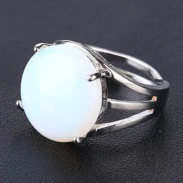 Bague Bouddha Cabochon en Acier - ZenAura