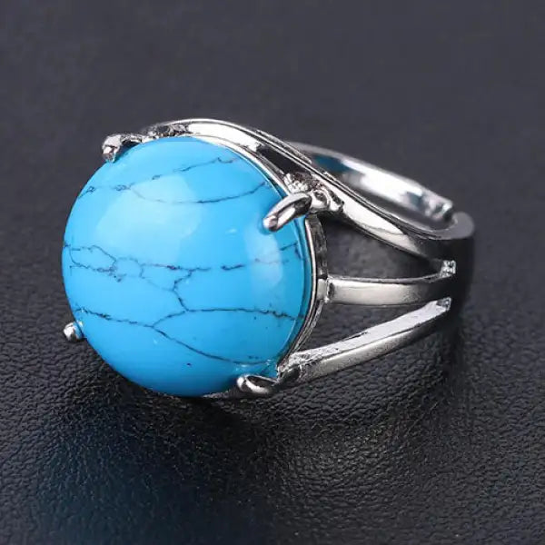 Bague Bouddha Cabochon en Acier - ZenAura