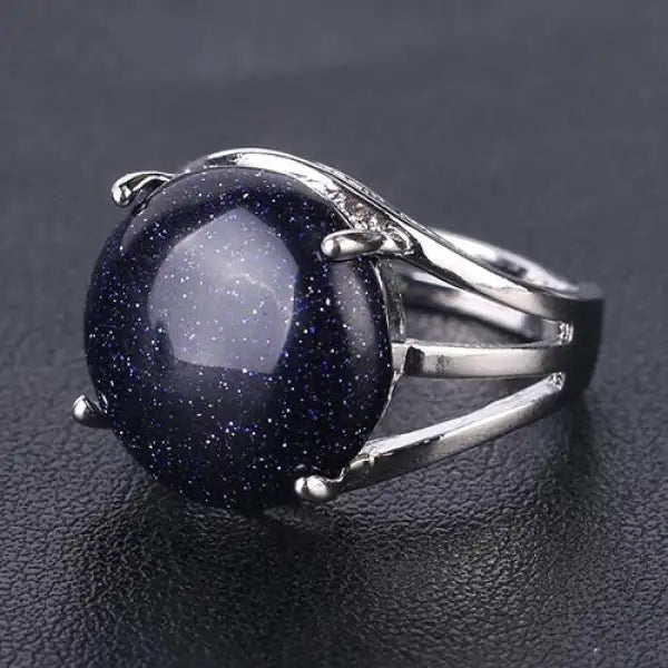 Bague Bouddha Cabochon en Acier - ZenAura