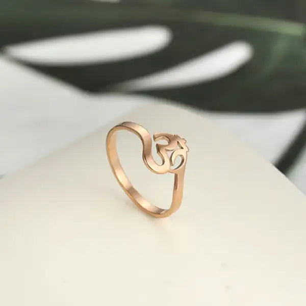 Bague Bouddha OM en Acier Inoxydable — Édition Signature