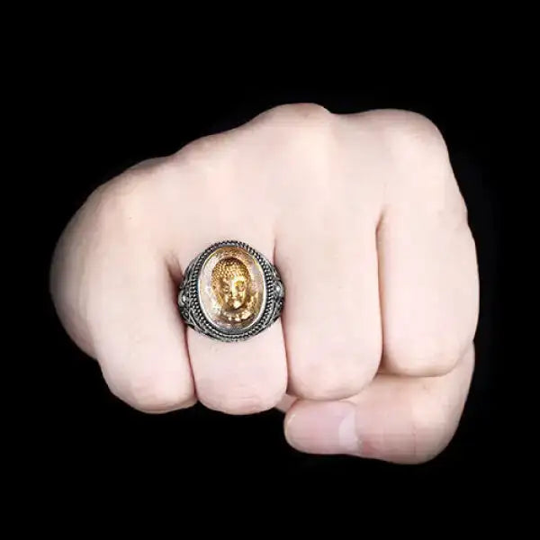 Bague Bouddha pour Homme — Acier Inoxydable | Édition Zen
