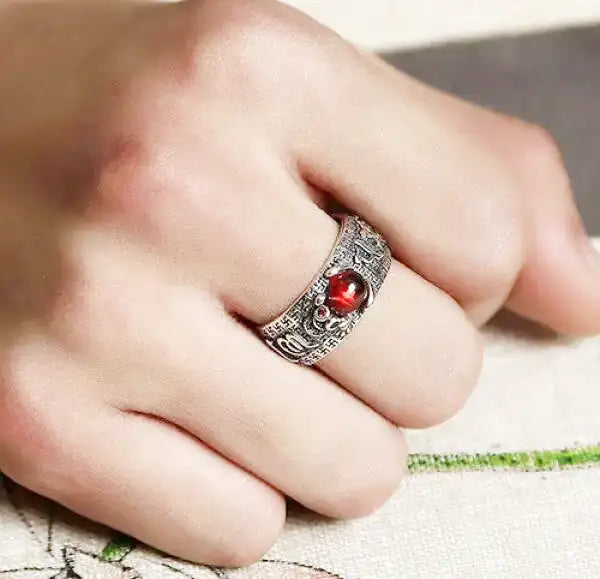 Bague Bouddha – Protection Tibétaine en Argent