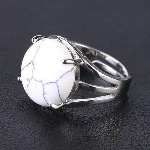 Bague Bouddha Cabochon en Acier - ZenAura