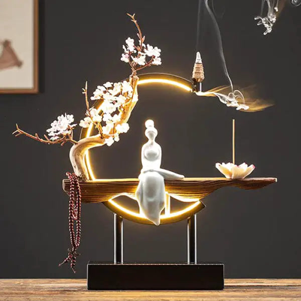 Lampe Bouddha et Œuvre en Céramique — Signature