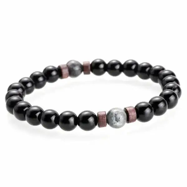 Bracelet Bouddhiste en Onyx Noir – Édition Signature