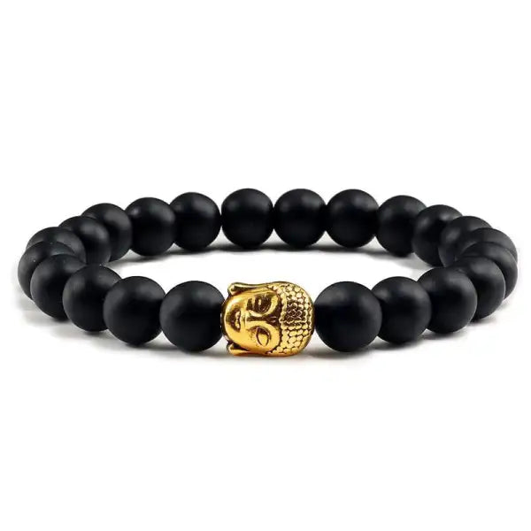 Bracelet Bouddhiste Bouddha et Pierres Naturelles – Édition Signature