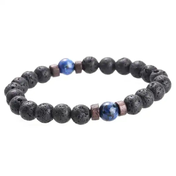 Bracelet Bouddhiste en Pierre de Lave — Signature Zen