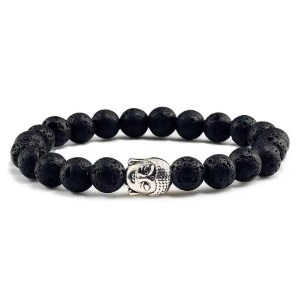 Bracelet Bouddhiste Bouddha et Pierres Naturelles – Édition Signature
