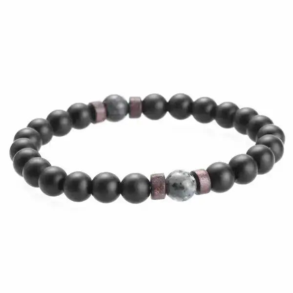 Bracelet Bouddhiste en Onyx Noir – Édition Signature