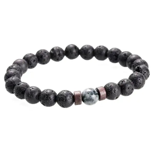 Bracelet Bouddhiste en Pierre de Lave — Signature Zen