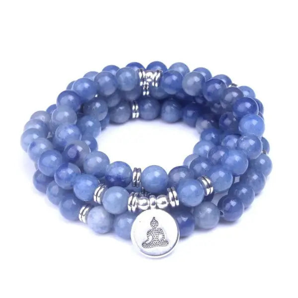 Bracelet Mala Bouddhiste en Labradorite - Édition Signature
