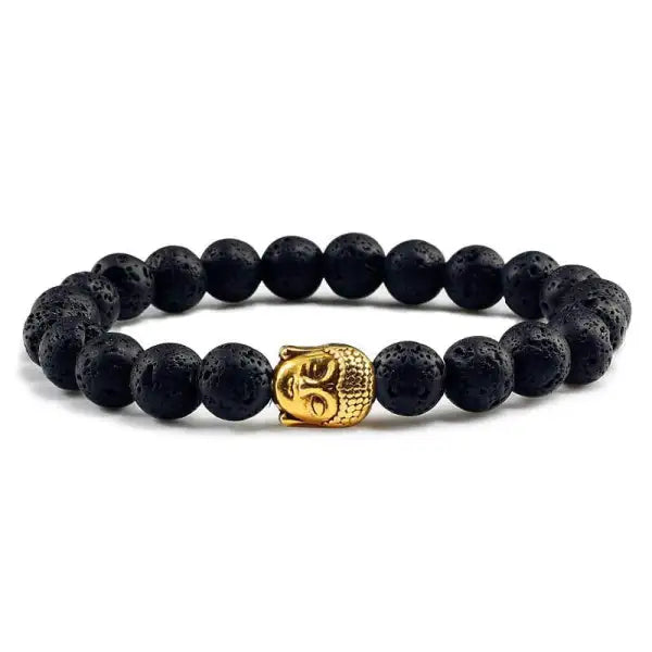Bracelet Bouddhiste Bouddha et Pierres Naturelles – Édition Signature