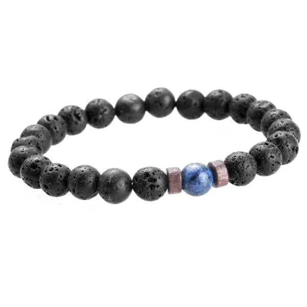 Bracelet Bouddhiste en Pierre de Lave — Signature Zen
