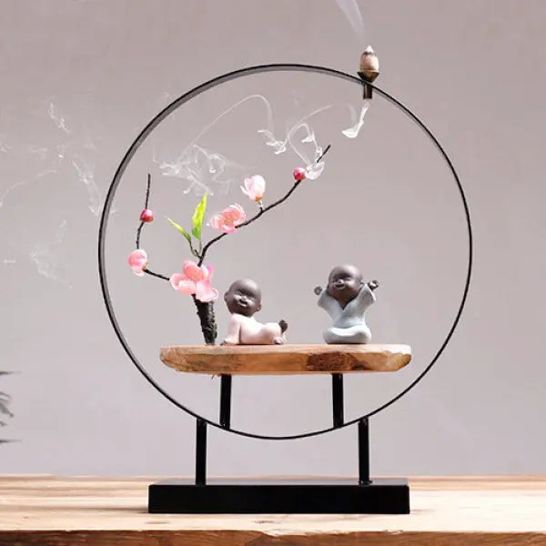 Porte-Encens Bouddha & Moines — Édition Signature