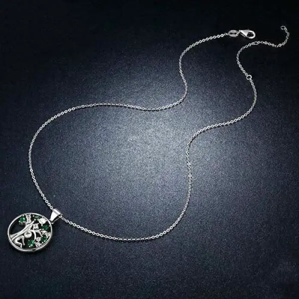 Pendentif Bouddha Argent – Arbre de Vie et Pierres Naturelles, Collection Zen