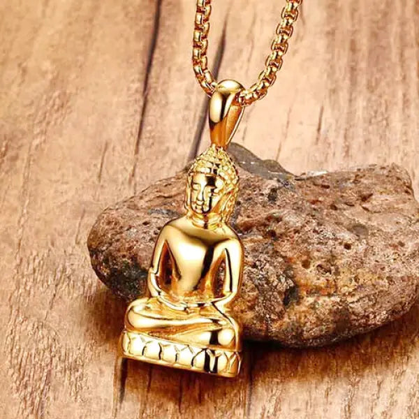 Pendentif Bouddha Thaïlandais Doré — Édition Signature
