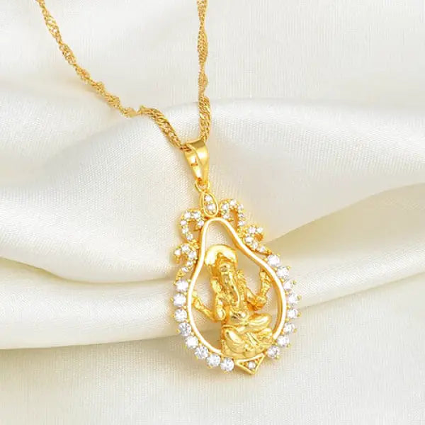 Pendentif Bouddha et Ganesh en Or – Collection Signature