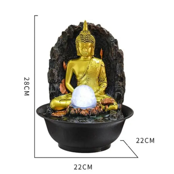 La Fontaine Bouddha et la Boule de Cristal