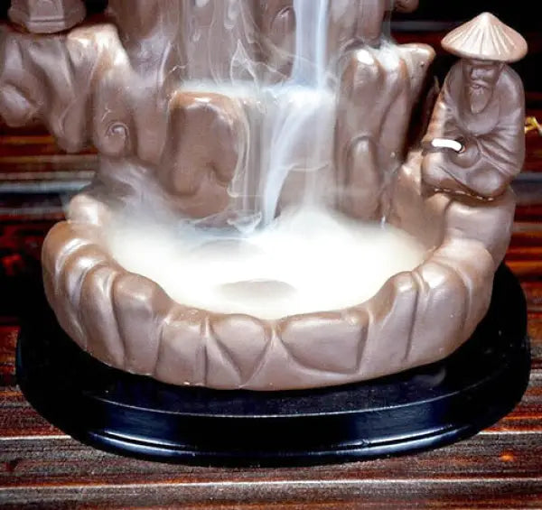 Brûleur d'Encens Cascade & Bouddha — Édition Luxe