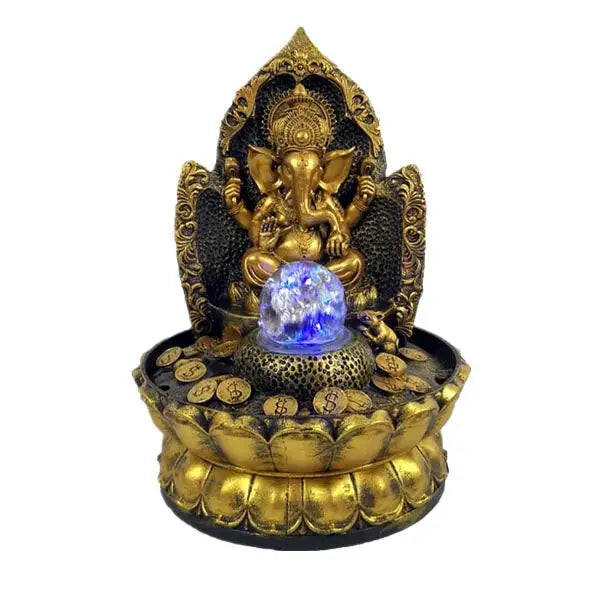 Fontaine d'Eau Déco Bouddha & Ganesh – Zen & Élégance