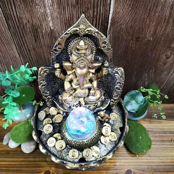 Fontaine d'Eau Déco Bouddha & Ganesh – Zen & Élégance