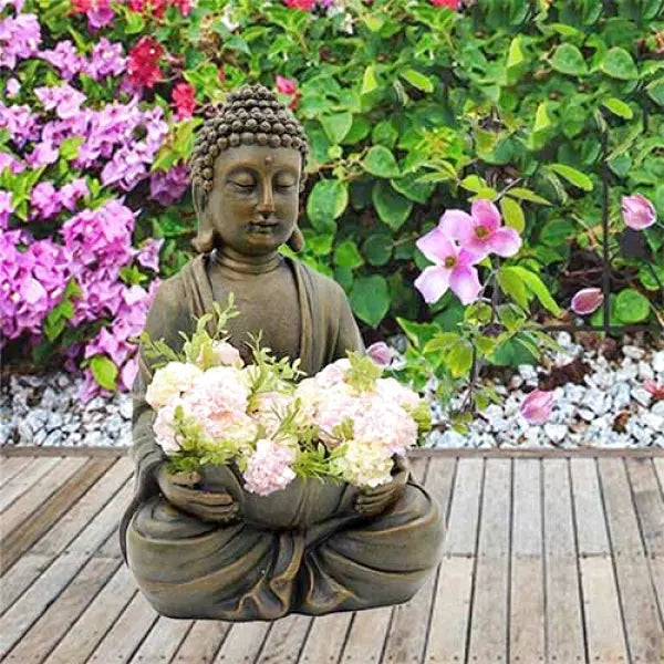 Statue Bouddha Assis pour Jardin — Édition Premium
