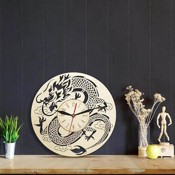 Horloge Bouddha et Dragon Chinois — Édition Prestige
