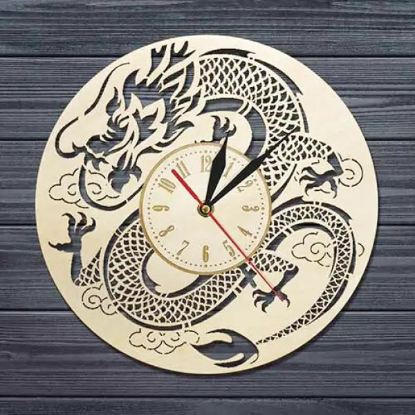 Horloge Bouddha et Dragon Chinois — Édition Prestige