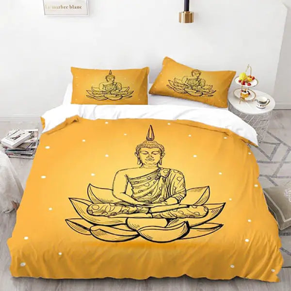 Housse de Couette Bouddha et Fleur de Lotus – Édition Signature