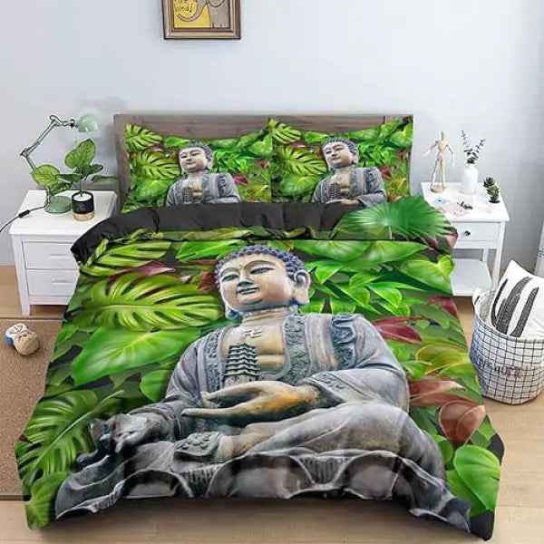 Housse de Couette Bouddha Zen & Nature — Édition Signature