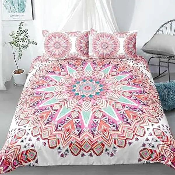 Parure de Lit Mandala Rose Envoûtante