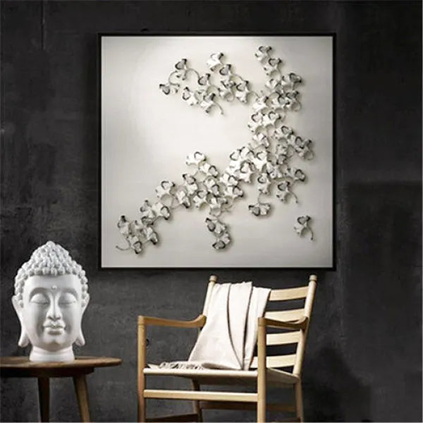 Tête de Bouddha Blanche – Grand Modèle