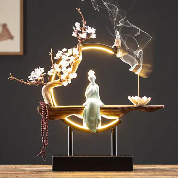 Lampe Bouddha et Œuvre en Céramique — Signature