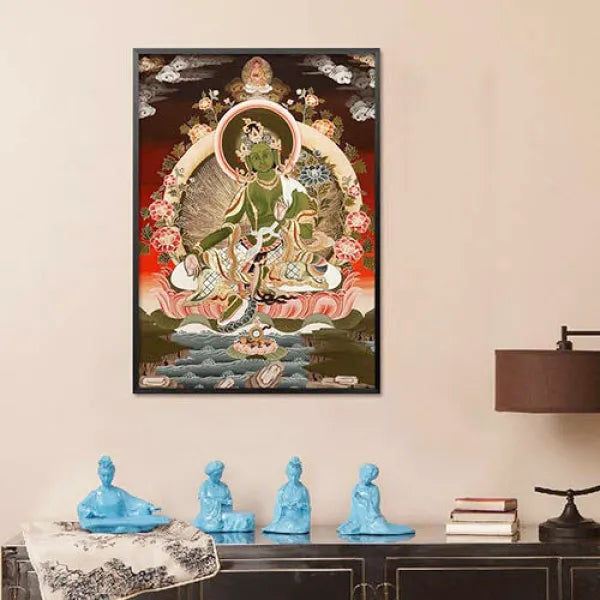 Thangka Poster Tara Verte - Édition Signature