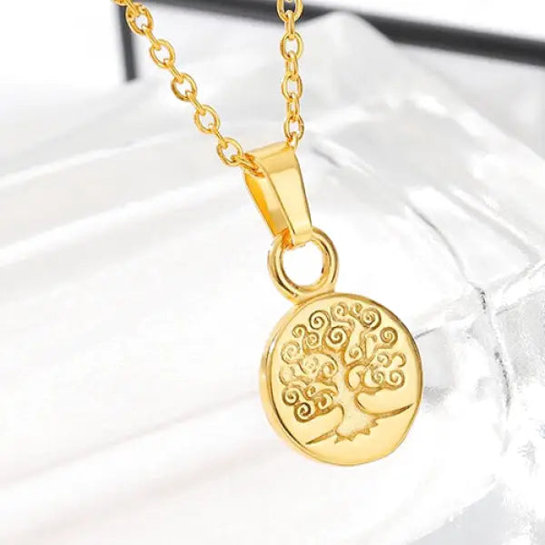 Pendentif Bouddha Or avec l'Arbre Bouddhiste – Édition Premium