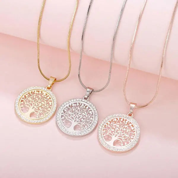 Pendentif Bouddha avec l'Arbre de Vie en Acier - Édition Signature