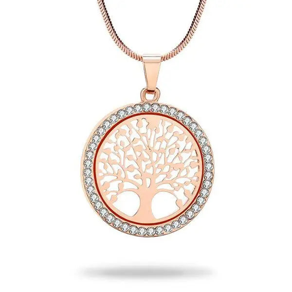 Pendentif Bouddha avec l'Arbre de Vie en Acier - Édition Signature