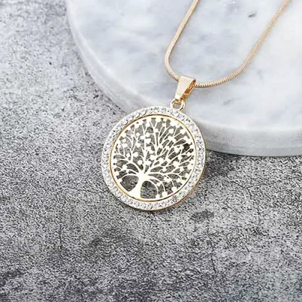 Pendentif Bouddha avec l'Arbre de Vie en Acier - Édition Signature