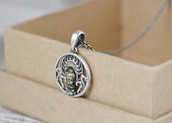 Pendentif Bouddha en Argent Sterling – Signature Zen