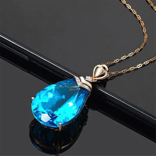 Pendentif Bouddha en Aigue-Marine – Signature Zen