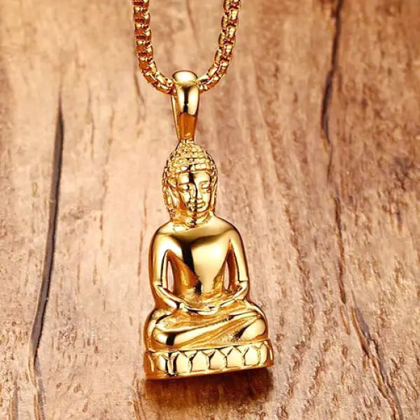 Pendentif Bouddha Thaïlandais Doré — Édition Signature