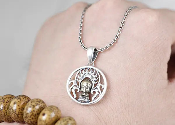 Pendentif Bouddha en Argent Sterling – Signature Zen