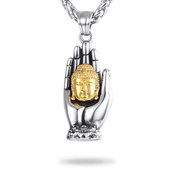 Pendentif Main et Tête de Bouddha – Collection Zen