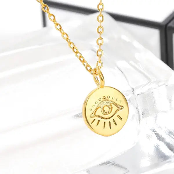 Pendentif Bouddha en Or avec Œil Protecteur