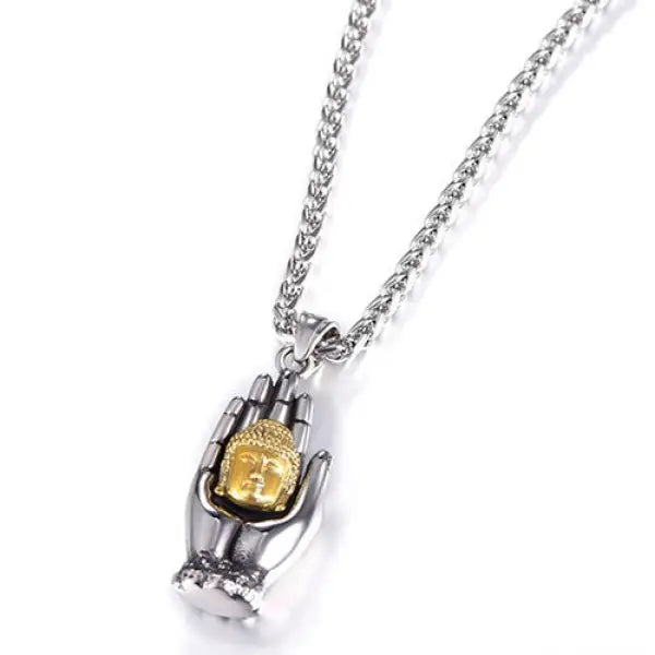 Pendentif Main et Tête de Bouddha – Collection Zen